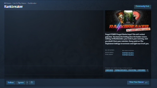 The Rankbreaker Steam Page teaser view